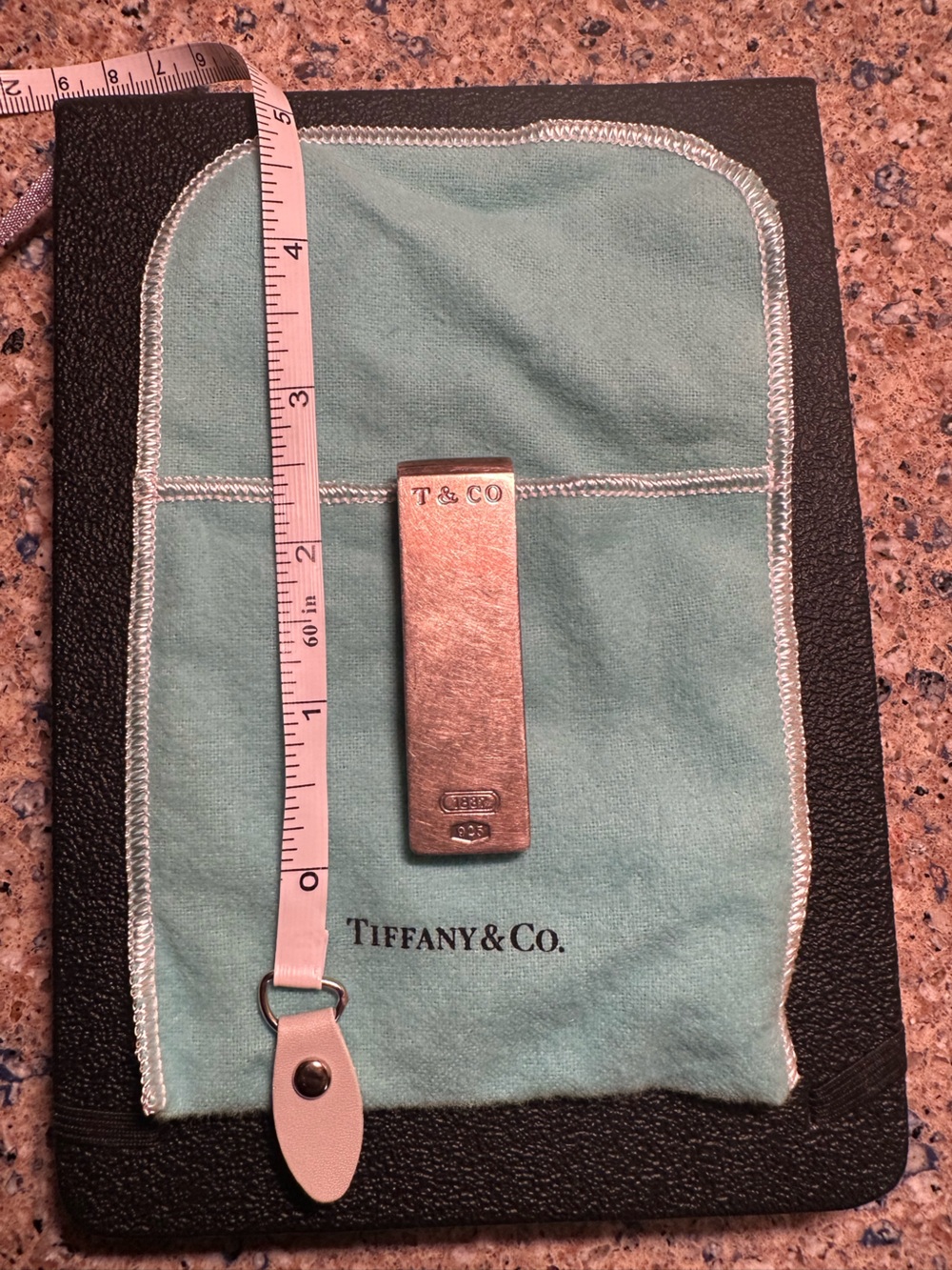 TIFFANY & CO T&CO 1837 925 STERLING SILVER MONEY CLIP